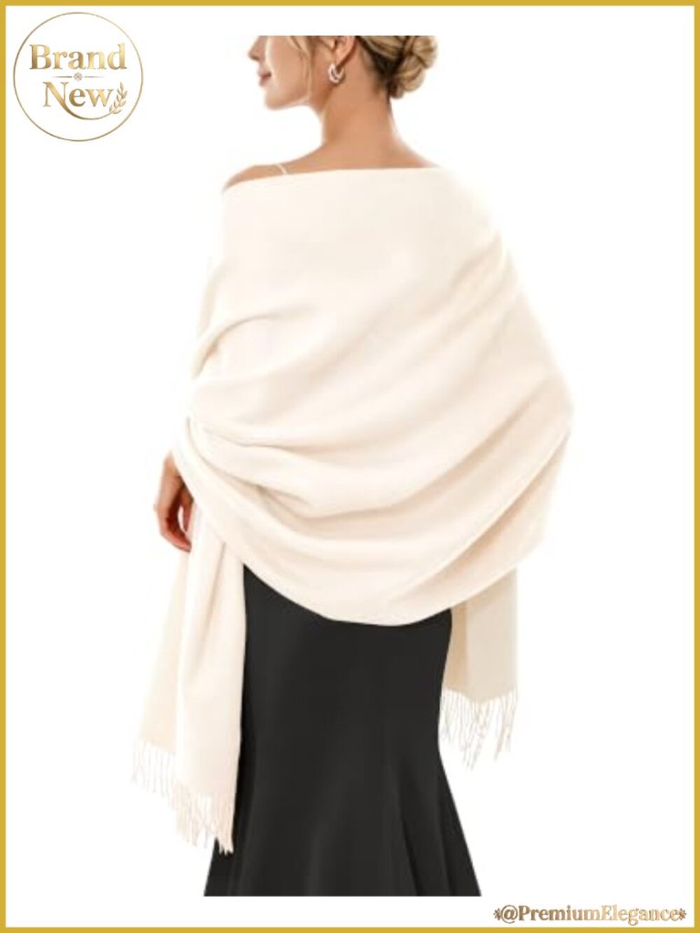 Polyester Viscose Pashmina Shawl Wrap Evening Wedding Scarf